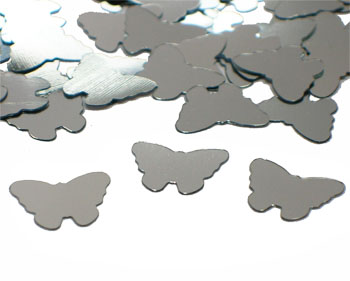 Butterfly Confetti, Silver by the pound or packet
